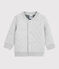 Baby-Cardigan aus Doppeljersey für Jungen grau BELUGA CHINE
