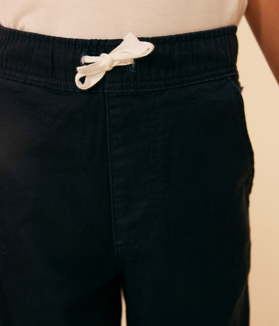 Kinderhose aus gestreiftem Baumwoll-Kattun Kinder/Jungen blau SMOKING