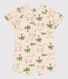 Baby-Kurzoverall aus bedrucktem Molton
