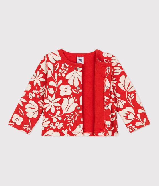 Bedruckter Baby-Cardigan aus gestepptem Doppeljersey CASIMIR/ AVALANCHE