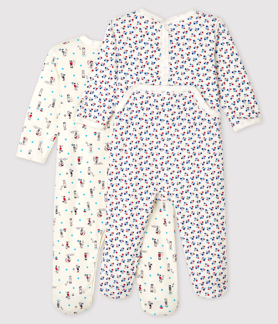 2er-Set Baby-Strampler in Rippstrick für Mädchen variante 1