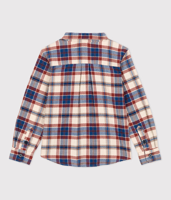 Kinderhemd aus Flanell mit Karomuster für Jungen weiss AVALANCHE/ MULTICO