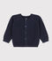 Baby-Cardigan aus Baumwollstrick blau SMOKING