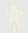 Langbeiniger Baby-Body aus Wolle und Baumwolle ECRU 08163