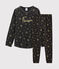 Rippstrick-Pyjama für Mädchen grau CAPECOD/gelb OR