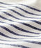 Gestreifter Baby-Kurzoverall aus Baumwolle/Leinen für Jungen weiss MARSHMALLOW/blau MEDIEVAL