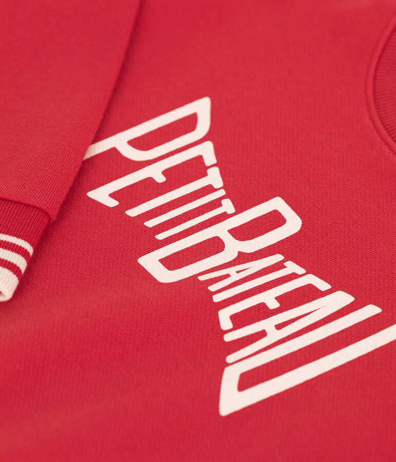 Kinder Unisex-Sweatshirt aus bedruckter Baumwolle rot