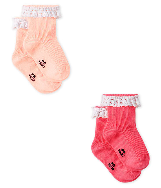 2er-Set Babystrümpfe mit Spitze Mädchen variante 3