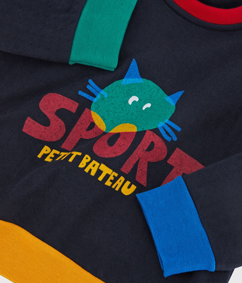 Baby-Sweatshirt aus Molton. blau