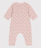 Langer Baby-Overall aus Doppeljersey rosa SALINE/weiss MULTICO