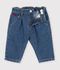 Baby-Hose aus einfarbigem Denim mit Herzstickerei blau