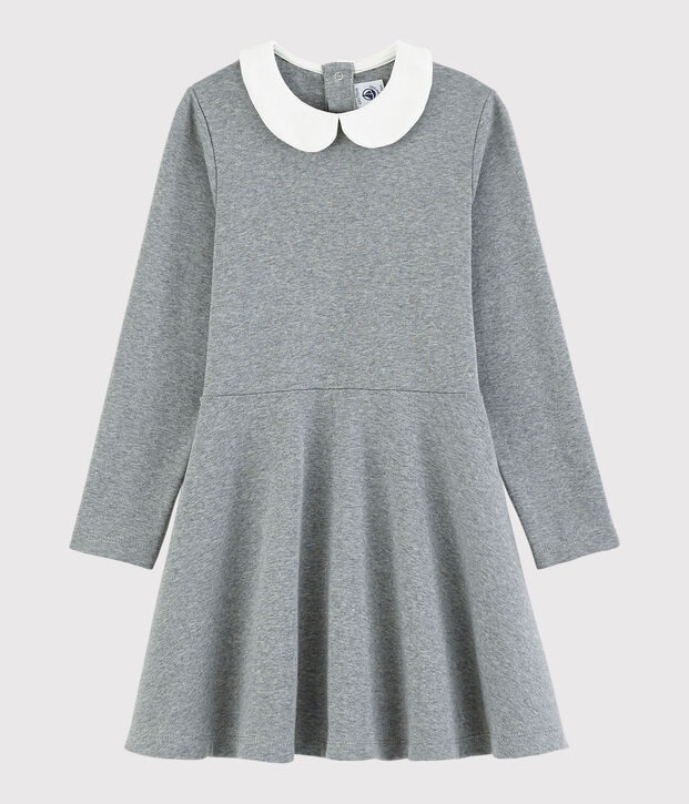 Lang&auml;rmeliges Kinderkleid f&uuml;r M&auml;dchen grau