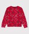 Sweatshirt aus Molton für Mädchen rot TERKUIT/weiss MULTICO