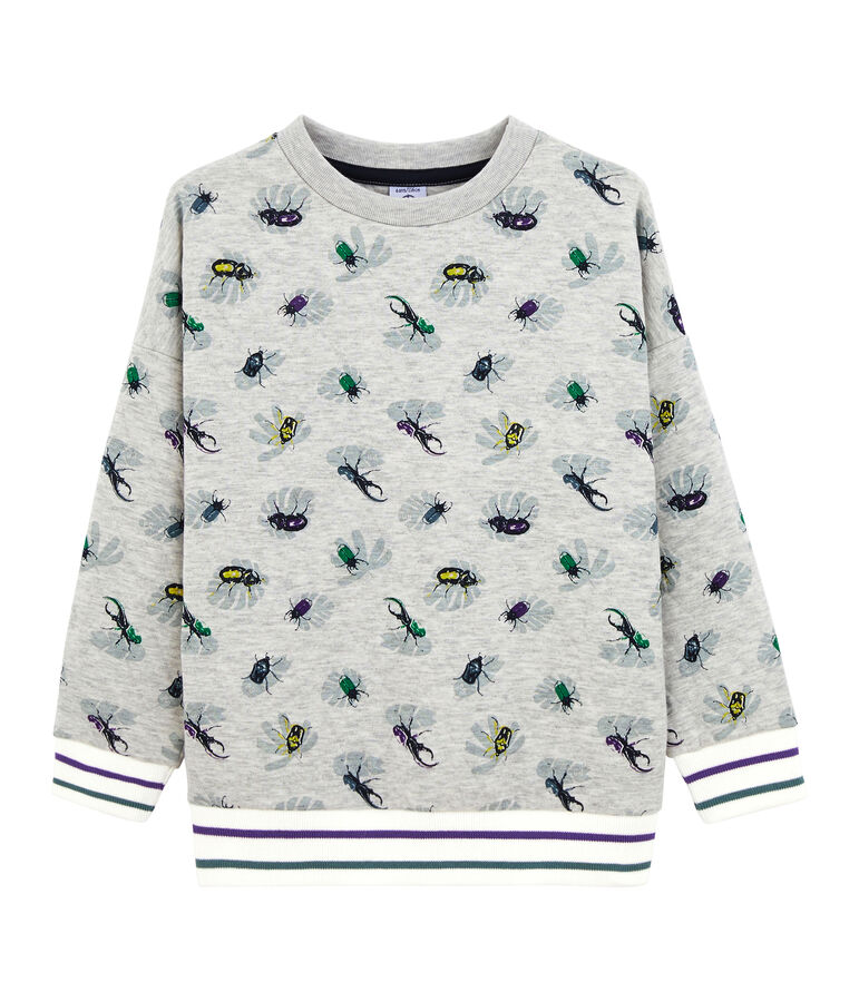 Kinder-Sweatshirt f&uuml;r Jungen grau BELUGA/weiss MULTICO