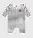 Baby-Overall mit Kragen aus Baumwolle und Matrosenstreifen