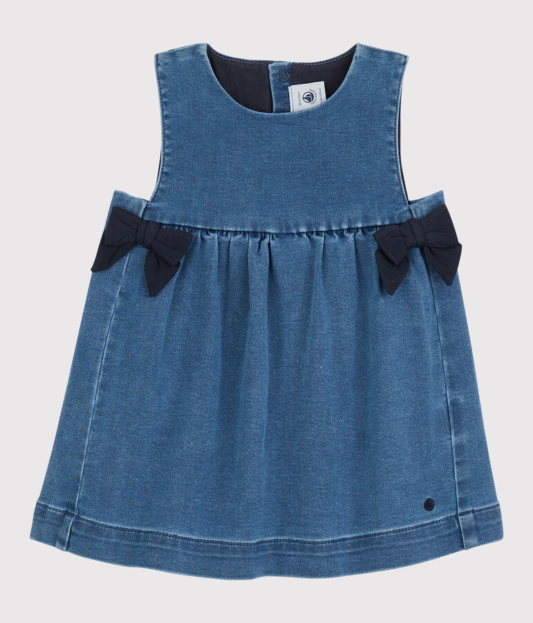 Baby-Kleid aus Denim f&uuml;r M&auml;dchen blau