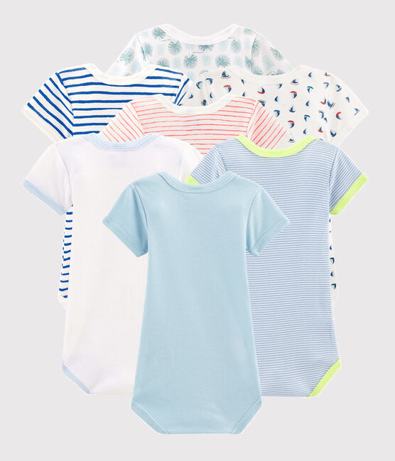 Überraschungsset aus 7 kurzärmeligen Baby-Bodys für Jungen variante 1