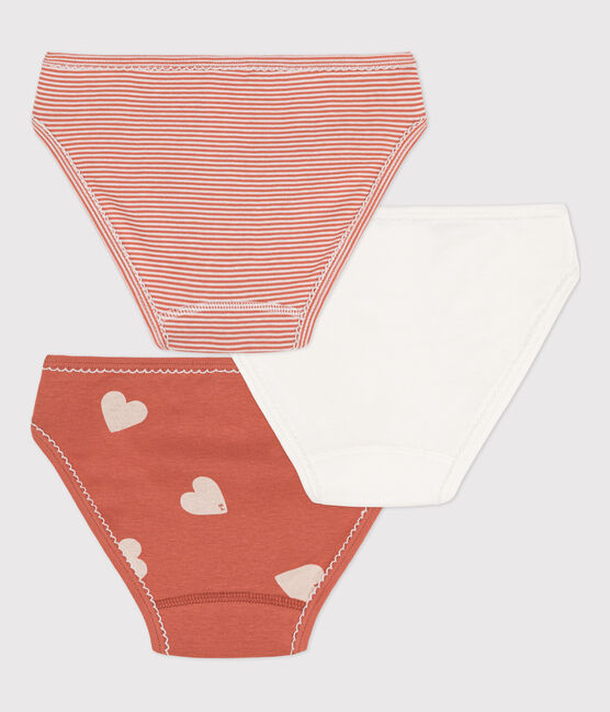 3er-Set Slips aus Baumwolle für Mädchen, mit Herzmuster variante 1