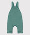 Lange Baby-Latzhose aus Doppeljersey mit Ringelstreifen EVERGREEN/ FUMEE