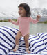 Langärmeliger Baby-Body aus Wolle und Baumwolle 
