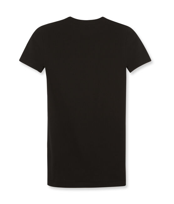 Emblematisches kurzärmliges T-Shirt für Damen schwarz NOIR