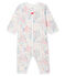 Baby-Strampler ohne Fuß aus Doppeljersey für Mädchen weiss MARSHMALLOW/ MULTICO CN