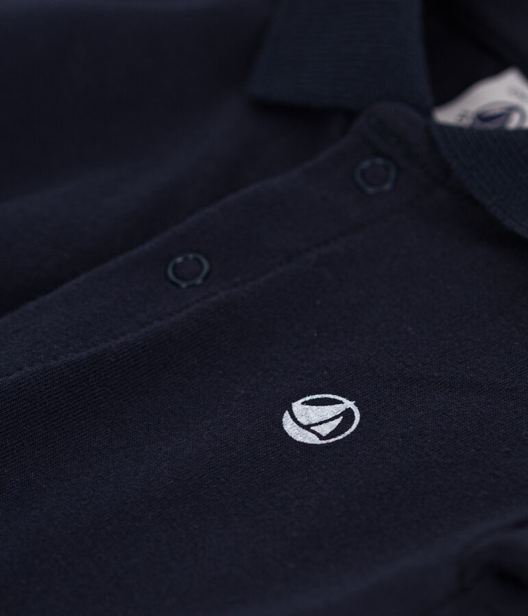 Kurz&auml;rmeliges Baby-Poloshirt aus Baumwolle blau