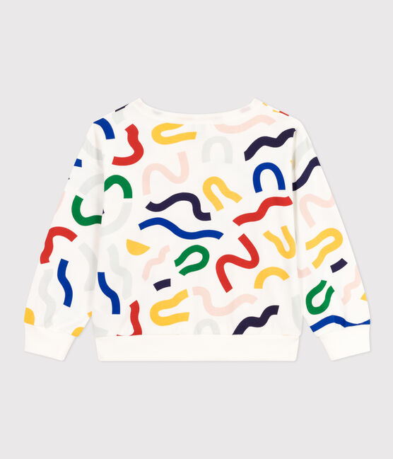 Sweatshirt mit Printmotiv aus leichtem Molton Kinder/Jungen weiss MARSHMALLOW/weiss MULTICO