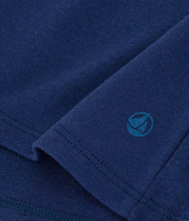 Damen-T-Shirt L&rsquo;ICONIQUE aus Baumwolle mit M&auml;usez&auml;hnchen blau