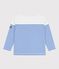 Kinder-Shirt Marinière aus Baumwolle mit Streifen weiss MARSHMALLOW/blau PERSE
