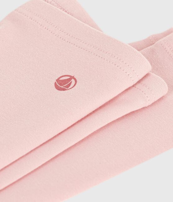 Kinder-Leggings aus einfarbiger Baumwolle rosa JOLI
