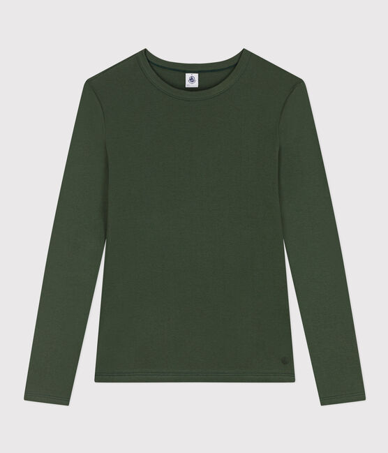 T-Shirt L’ICONIQUE aus Baumwolle mit rundem Ausschnitt für Damen grün AVORIAZ
