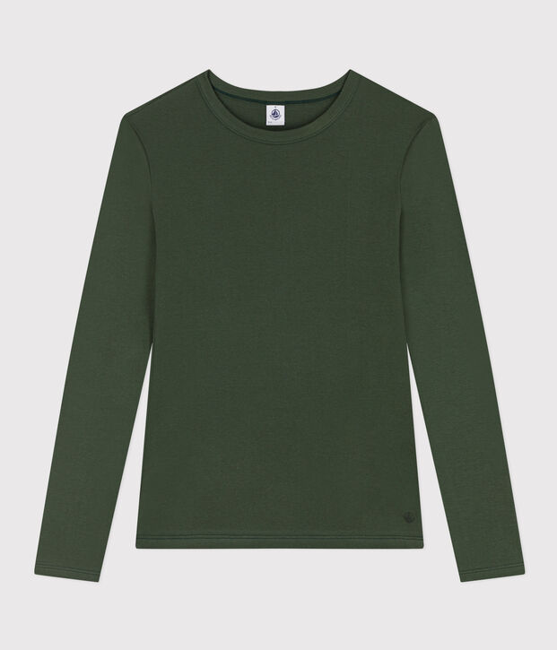 T-Shirt L&rsquo;ICONIQUE aus Baumwolle mit rundem Ausschnitt f&uuml;r Damen gr&uuml;n