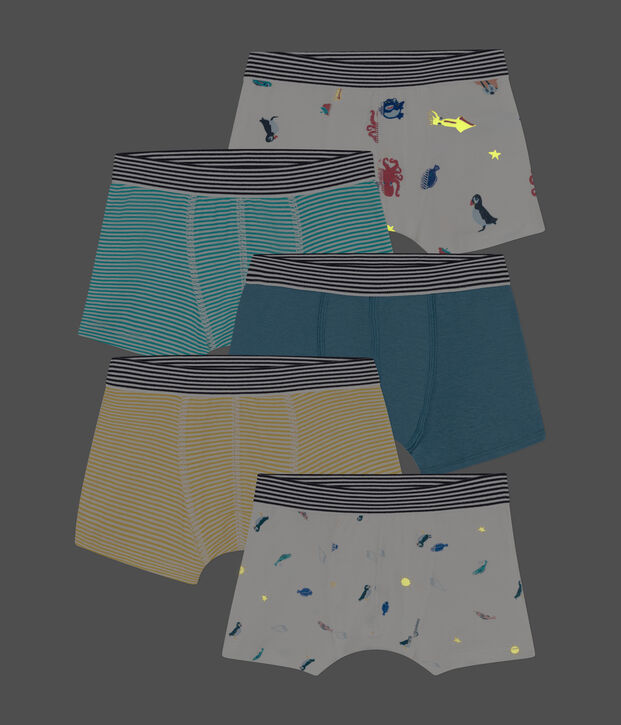 5er-Set Boxershorts aus Baumwolle f&uuml;r Jungen vielfarbig