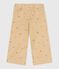 Kinder-Hose aus Fein-Cord mit Muster beige CAJOU/ MULTICO