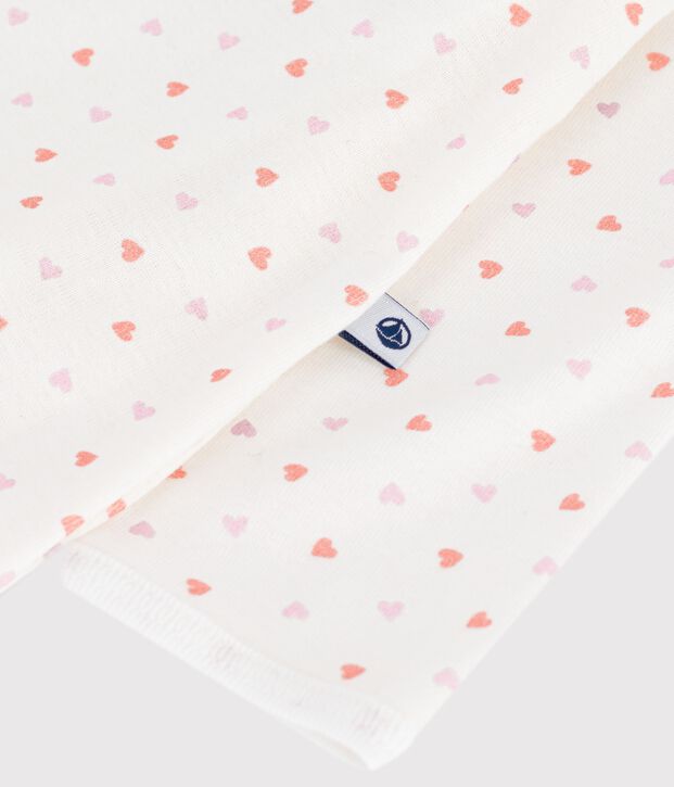 Baby-Bodyjama ohne F&uuml;&szlig;chen aus Baumwolle mit Blumenmotiv weiss/vielfarbig