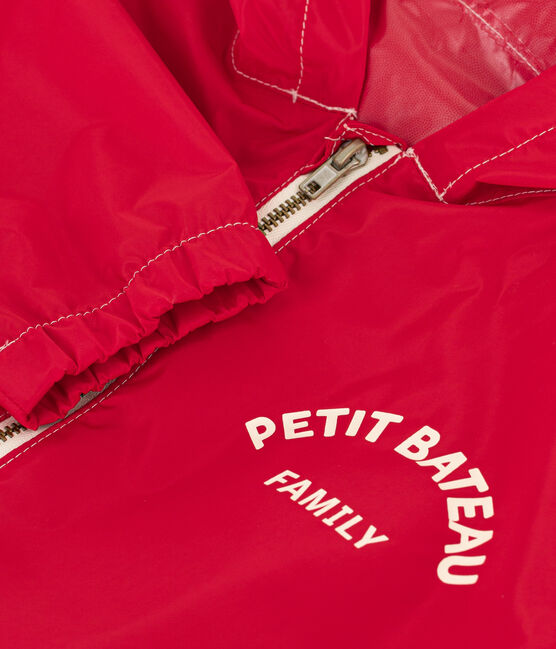 Kinder-Windjacke aus recycltem Material rot PEPS