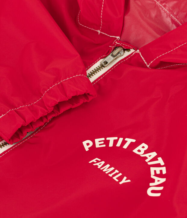 Kinder-Windjacke aus recycltem Material rot