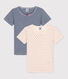 2er-Set kurzärmelige T-Shirts aus Baumwolle für Mädchen