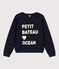 Damen-Sweatshirt aus Molton blau SMOKING
