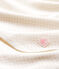 Decke für Neugeborene aus Rippstrick weiss MARSHMALLOW/rosa GRETEL/ MULTICO