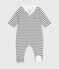 Strampler aus Doppeljersey weiss MARSHMALLOW/blau SMOKING