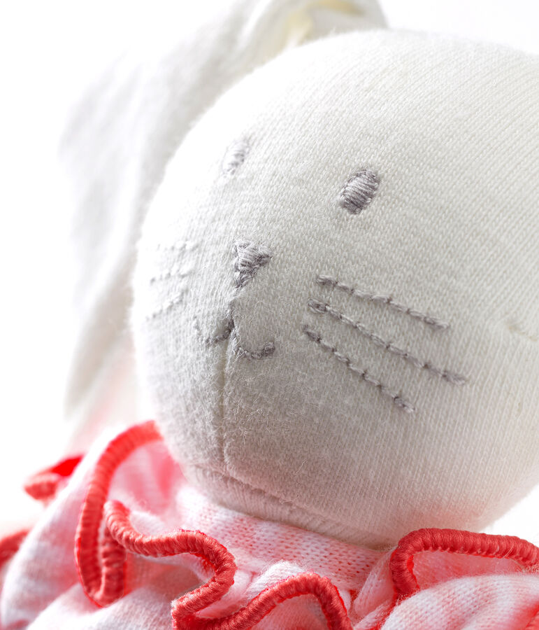 Angezogenes kuschelh&auml;schen rosa/weiss