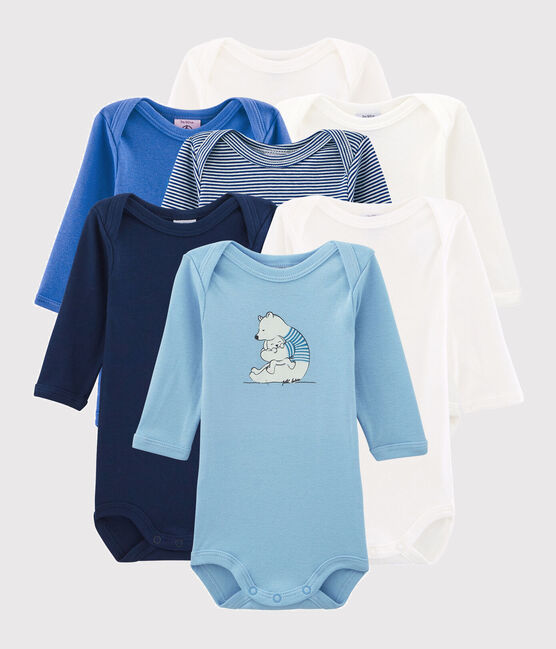 Überraschungsset aus 7 langärmeligen Baby-Bodys für Jungen variante 1