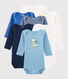 Überraschungsset aus 7 langärmeligen Baby-Bodys für Jungen