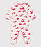 Bedruckter Strampler aus Doppeljersey weiss MARSHMALLOW/rot PEPS