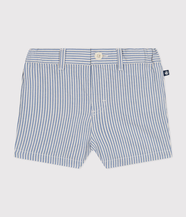 Baby-Shorts aus Seersucker GAULOISE/ MARSHMALLOW