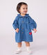 Langärmeliges Babykleid mit Kragen aus Denim