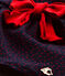Bedrucktes Baby-Mädchen-Kleid blau SMOKING/rot TERKUIT