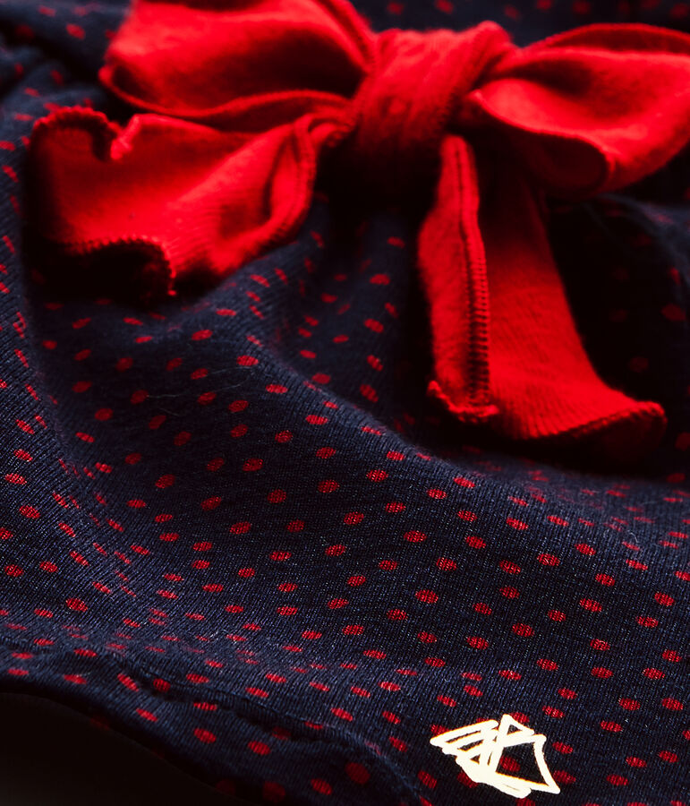 Bedrucktes Baby-M&auml;dchen-Kleid blau/rot